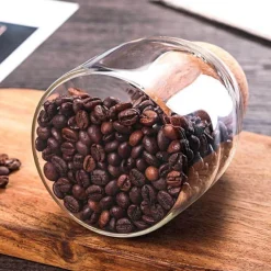 Space Savvy Küche & Esszimmer-Vorratsglas aus Glas mit Korkdeckel - Home Organizer Jar