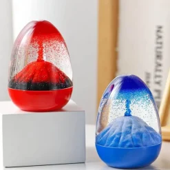 The Gilded Nest Wohndeko-Vulkanausbruch-Timer – Dekorative Flüssigkeits-Sanduhr