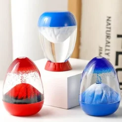 The Gilded Nest Wohndeko-Vulkanausbruch-Timer – Dekorative Flüssigkeits-Sanduhr