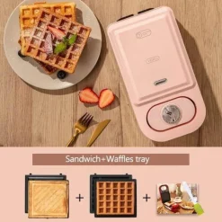 The Culinary Kit Küche & Esszimmer-Waffeleisen – Multifunktionaler Frühstückskocher
