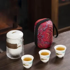 The Decor Haven Camping-Werkzeuge|Camping Im Freien-Waldhirsch-Keramik-Teeservice