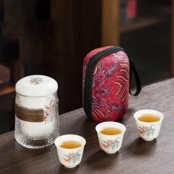 The Decor Haven Camping-Werkzeuge|Camping Im Freien-Waldhirsch-Keramik-Teeservice