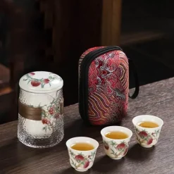 The Decor Haven Camping-Werkzeuge|Camping Im Freien-Waldhirsch-Keramik-Teeservice