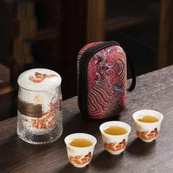 The Decor Haven Camping-Werkzeuge|Camping Im Freien-Waldhirsch-Keramik-Teeservice