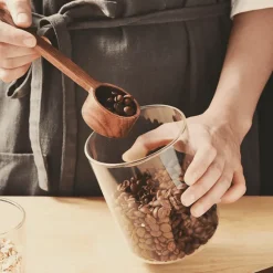 Tom Küche & Esszimmer-Walnuss-Kaffeelöffel – 8 g/10 g Messlöffel für Kaffeebohnen und Tee