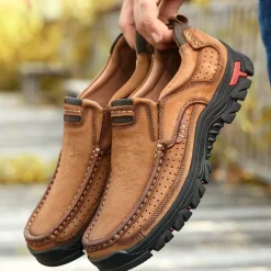 Herren Decor Herrenschuhe-Wanderschuhe aus Rindsleder – Bequeme, atmungsaktive Outdoor-Schuhe