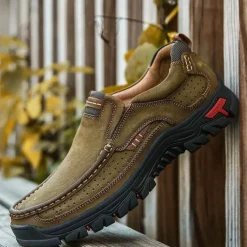 Herren Decor Herrenschuhe-Wanderschuhe aus Rindsleder – Bequeme, atmungsaktive Outdoor-Schuhe