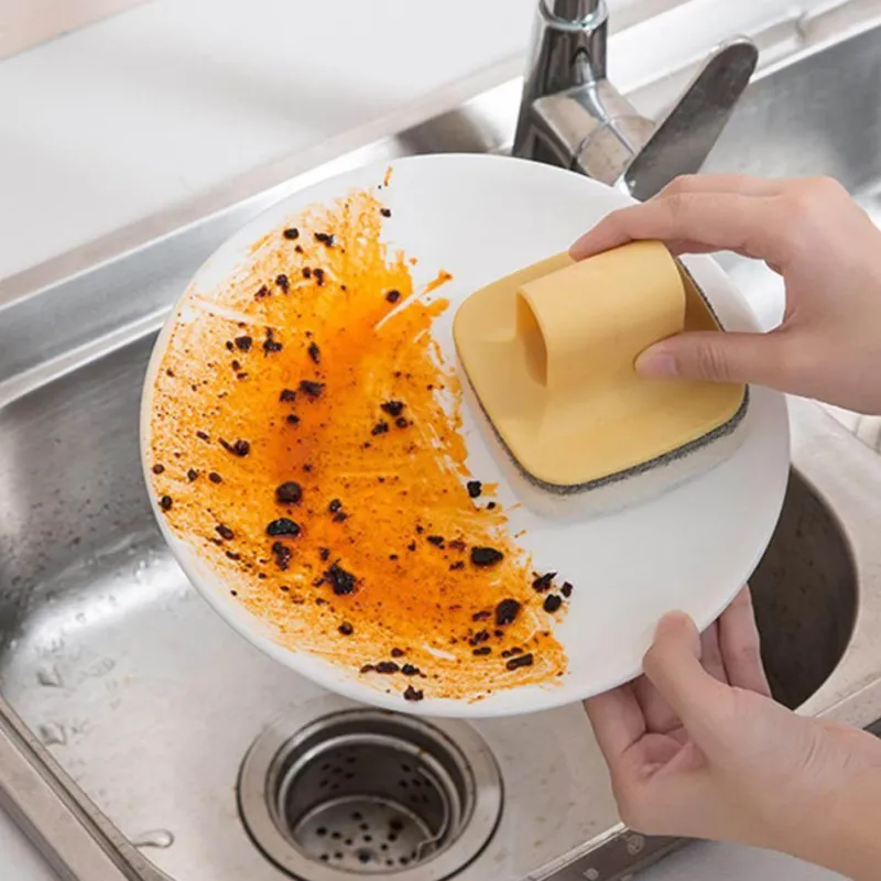 The Culinary Kit Küche & Esszimmer-Wandmontierte Reinigungsbürste - Leicht erreichbarer Schrubber mit Griff