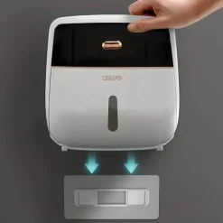 The Blissful Bath Badezimmer-Wandmontierte Taschentuchbox - Doppelschichtiger Organizer