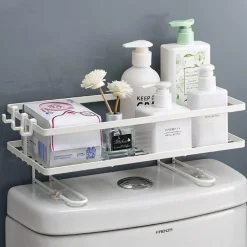 The Blissful Bath Badezimmer-Wandmontierter Badezimmer-Organizer – Aufbewahrungsregal ohne Lochen