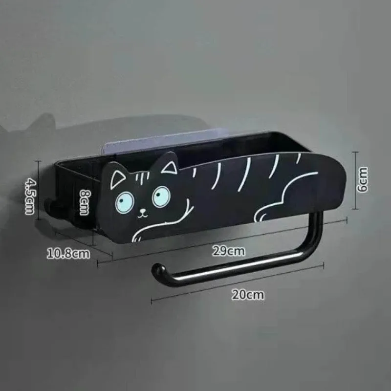 The Blissful Bath Badezimmer-Wandmontierter Badezimmer-Organizer – Regal im Lazy Kitten-Design