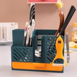 Space Savvy Küche & Esszimmer-Wandmontierter Besteckabtropfer - Küchenmesser-Organizer