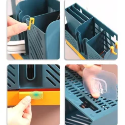 Space Savvy Küche & Esszimmer-Wandmontierter Besteckabtropfer - Küchenmesser-Organizer