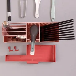 Space Savvy Küche & Esszimmer-Wandmontierter Besteckabtropfer - Küchenmesser-Organizer