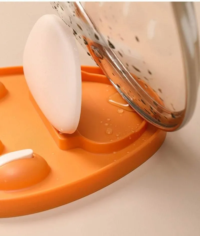 Space Savvy Küche & Esszimmer-Wandmontierter Deckelhalter mit Katzenpfote – Küchen-Organizer-Regal