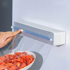 The Culinary Kit Küche & Esszimmer-Wandmontierter Frischhaltefolienspender - Verstellbarer Küchen-Organizer