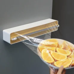The Culinary Kit Küche & Esszimmer-Wandmontierter Frischhaltefolienspender - Verstellbarer Küchen-Organizer