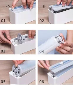 The Culinary Kit Küche & Esszimmer-Wandmontierter Frischhaltefolienspender - Verstellbarer Küchen-Organizer