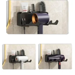 Tom Küche & Esszimmer-Wandmontierter Haartrockner-Glätteisen-Organizer – Stilvolle Aufbewahrungslösung für die Haarpflege