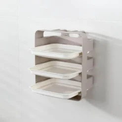 Space Savvy Küche & Esszimmer-Wandmontierter Küchen-Organizer – Mehrschichtiges Lebensmittelaufbewahrungssystem