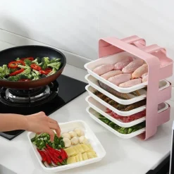 Space Savvy Küche & Esszimmer-Wandmontierter Küchen-Organizer – Mehrschichtiges Lebensmittelaufbewahrungssystem