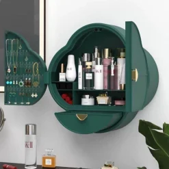 The Blissful Bath Badezimmer-Wandmontierter Make-up-Organizer – Aufbewahrung ohne Lochen im Badezimmer