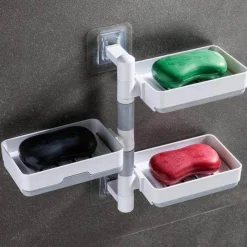 Tranquil Waters Badezimmer|Küche & Esszimmer-Wandmontierter, mehrschichtiger, drehbarer Seifenhalter