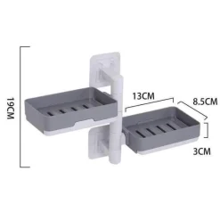 Tranquil Waters Badezimmer|Küche & Esszimmer-Wandmontierter, mehrschichtiger, drehbarer Seifenhalter