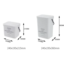 Tranquil Waters Badezimmer-Wandmontierter Mülleimer - Platzsparender Abfalleimer