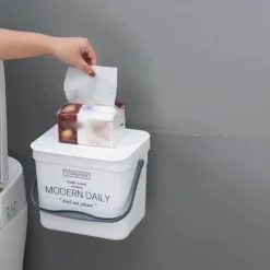 Tranquil Waters Badezimmer-Wandmontierter Mülleimer - Platzsparender Abfalleimer