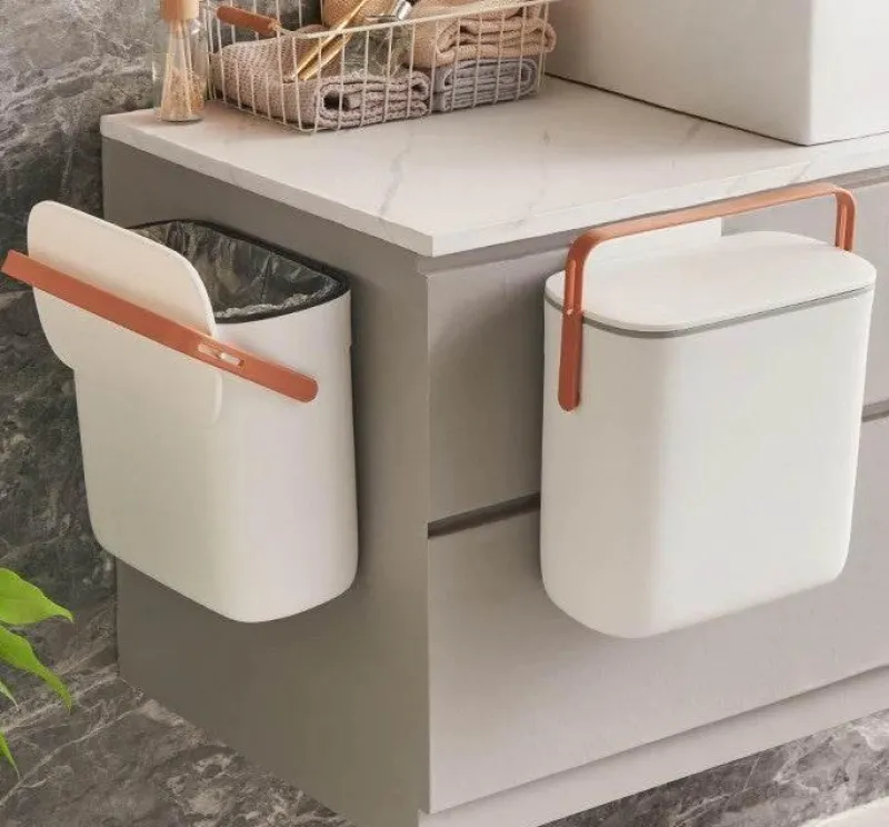 The Culinary Kit Küche & Esszimmer-Wandmontierter Mülleimer - Moderner großer Küchenabfalleimer