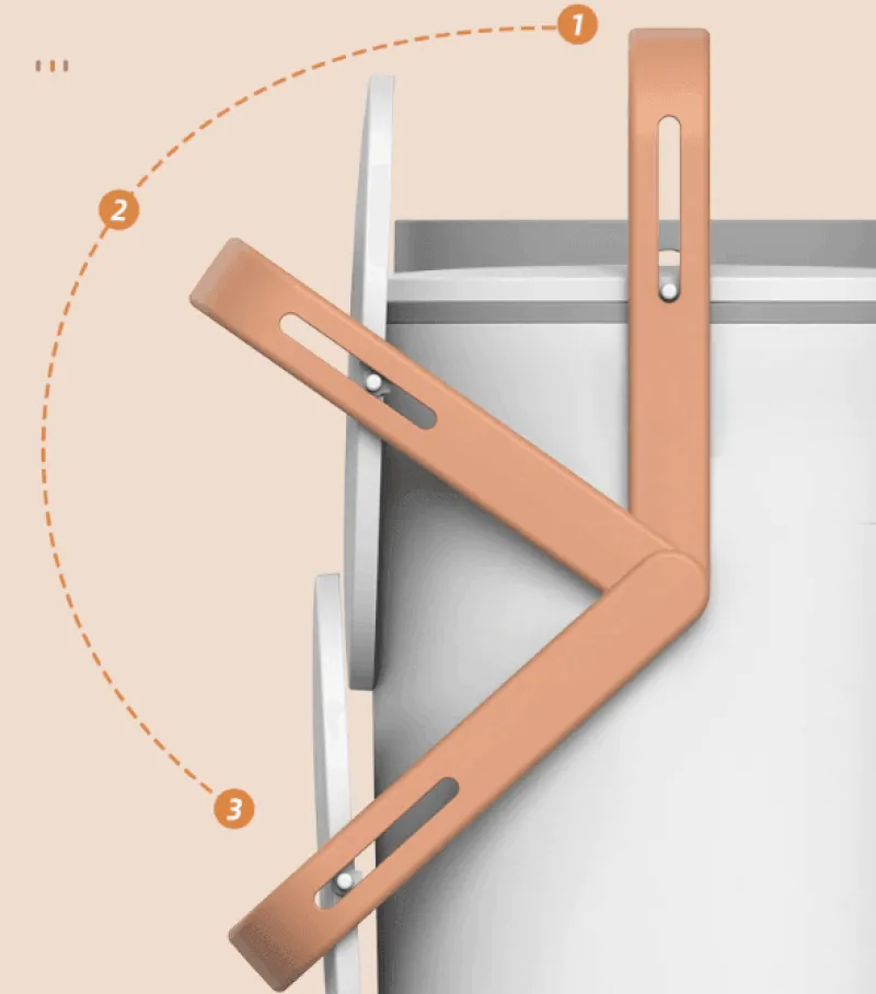 The Culinary Kit Küche & Esszimmer-Wandmontierter Mülleimer - Moderner großer Küchenabfalleimer