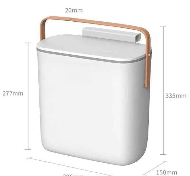 The Culinary Kit Küche & Esszimmer-Wandmontierter Mülleimer - Moderner großer Küchenabfalleimer