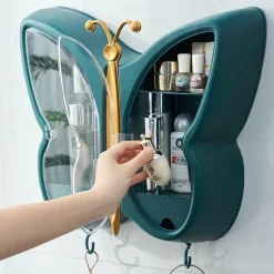 The Blissful Bath Badezimmer-Wandmontierter Schmetterlings-Make-up-Organizer – Aufbewahrungslösung für das Badezimmer