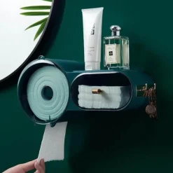 The Blissful Bath Badezimmer-Wandmontierter Taschentuchspender - Dekorativer Papierhalter für Küche und Bad