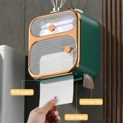 The Blissful Bath Badezimmer-Wandmontierter Toilettenpapier- und Handtuch-Organizer – MultiBox-Aufbewahrungslösung