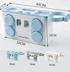 The Blissful Bath Badezimmer-Wandmontiertes Aufbewahrungsregal für das Badezimmer – platzsparender Organizer