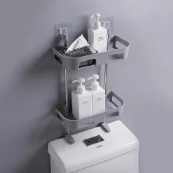 The Blissful Bath Badezimmer-Wandmontiertes Badezimmerregal - Mehrschichtiges Organizer-Aufbewahrungsregal