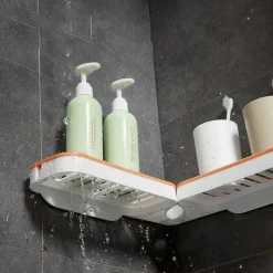 The Blissful Bath Badezimmer-Wandmontiertes Badezimmerregal - Drehbarer, platzsparender Organizer