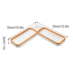 The Blissful Bath Badezimmer-Wandmontiertes Badezimmerregal - Drehbarer, platzsparender Organizer