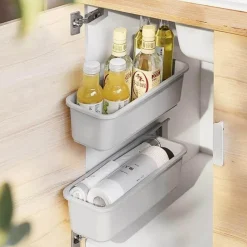 The Decor Haven Küche & Esszimmer-Wandregal mit Aufbewahrungsschublade – platzsparender Organizer