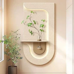 Timeless Vessels Beleuchtung-Wandvase Lampe mit grüner Pflanze - Eingangsdekor