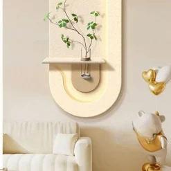 Timeless Vessels Beleuchtung-Wandvase Lampe mit grüner Pflanze - Eingangsdekor