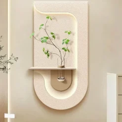 Timeless Vessels Beleuchtung-Wandvase Lampe mit grüner Pflanze - Eingangsdekor