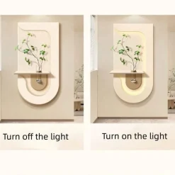 Timeless Vessels Beleuchtung-Wandvase Lampe mit grüner Pflanze - Eingangsdekor