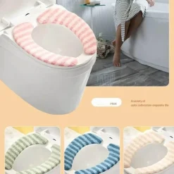 The Blissful Bath Badezimmer-Warm Toilet Seat Cover - Soft Deluxe Bathroom Accessory
