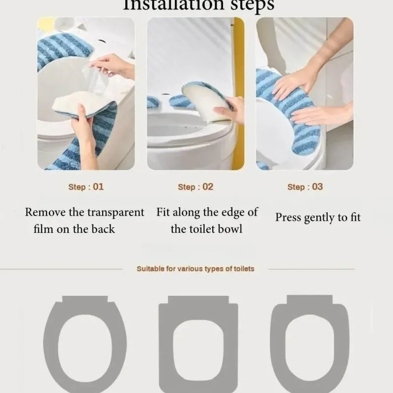 The Blissful Bath Badezimmer-Warm Toilet Seat Cover - Soft Deluxe Bathroom Accessory