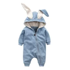 The Decor Haven Babykleidung|Babykleidung-Warmer Strampler mit Hasenohren für Kleinkinder – Winter-Kaninchen-Overall
