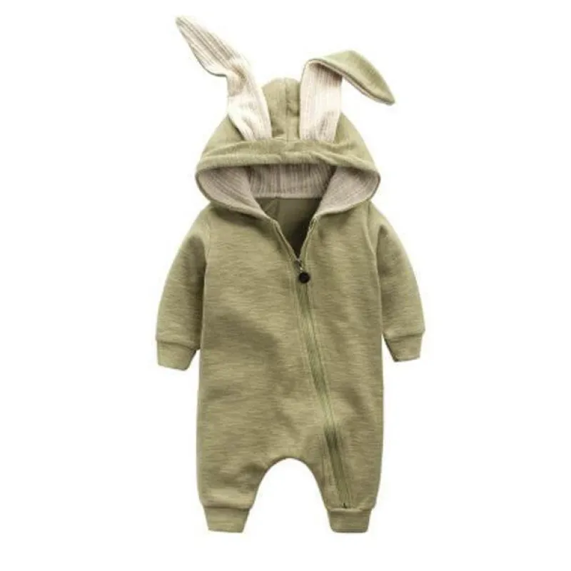 The Decor Haven Babykleidung|Babykleidung-Warmer Strampler mit Hasenohren für Kleinkinder – Winter-Kaninchen-Overall