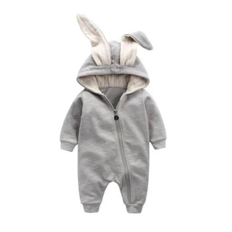 The Decor Haven Babykleidung|Babykleidung-Warmer Strampler mit Hasenohren für Kleinkinder – Winter-Kaninchen-Overall